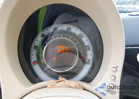 2012 Fiat 500C Lounge z USA, uszkodzony, nr VIN 3C3CFFER1CT199013